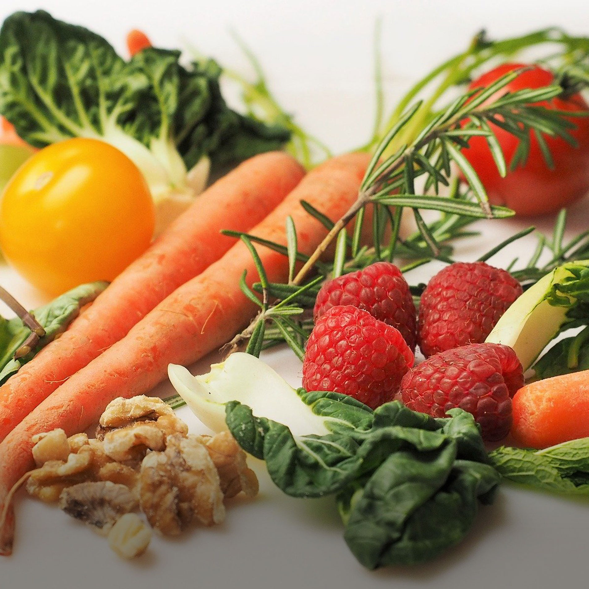 Unterschiedliches Obst und Gemüse