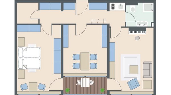3-Zimmer-Wohnung mit 83 Quadratmetern 3-Zimmer-Wohnung mit 83 Quadratmetern