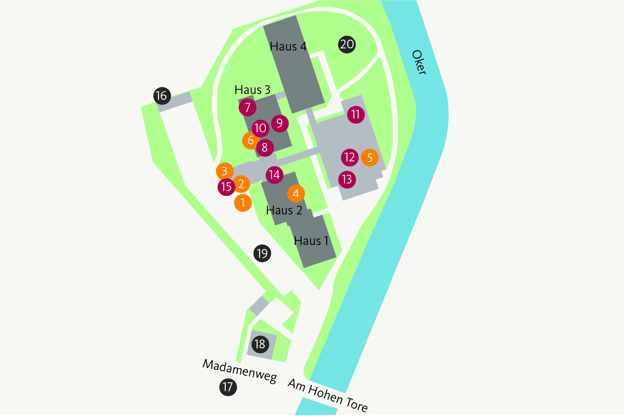 Der Lageplan der Seniorenresidenz in Braunschweig