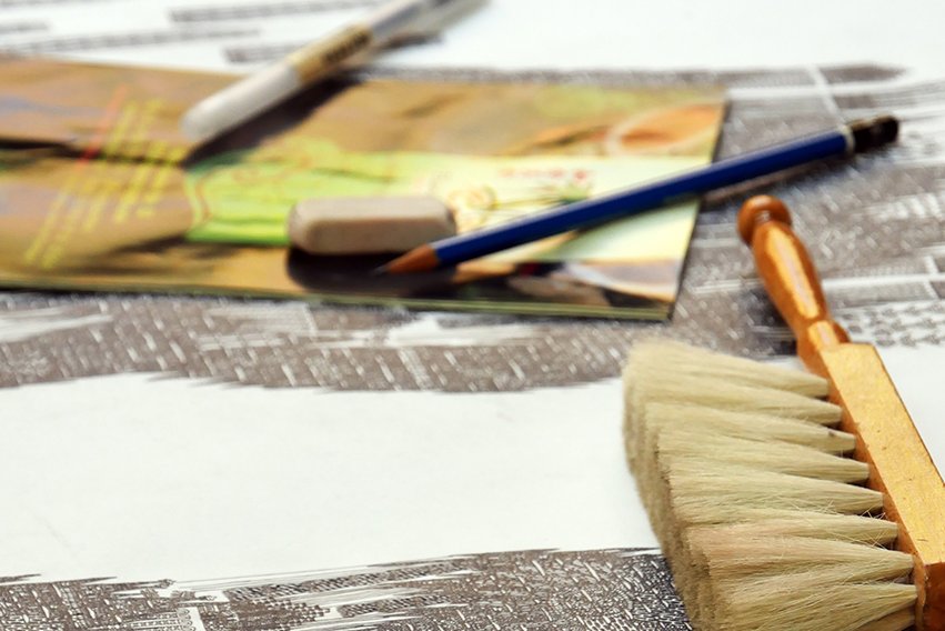 Atelier Detailansicht Materialien