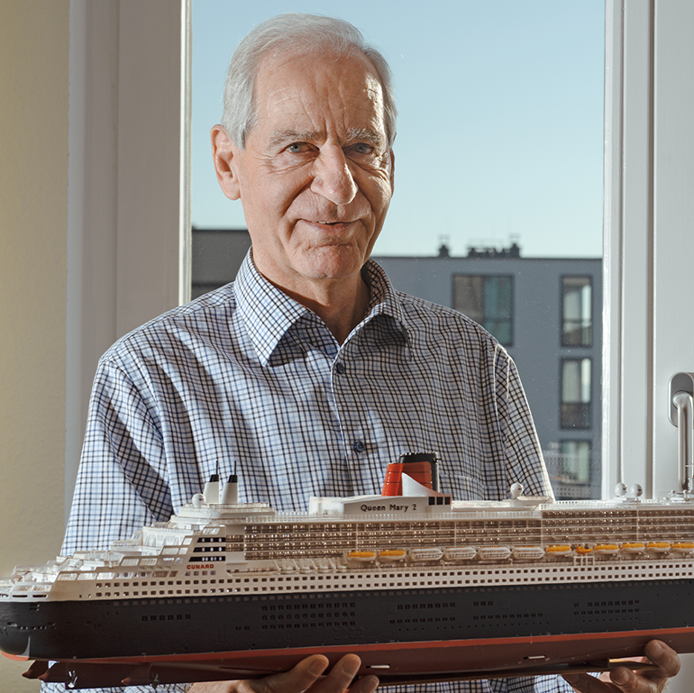 Wolfgang Kleinhempel lebt seit 2011 im Augustinum Hamburg