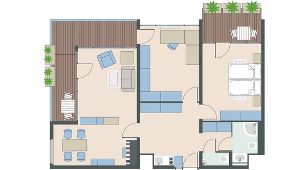 3-Zimmer-Wohnung mit 95 Quadratmetern 3-Zimmer-Wohnung mit 95 Quadratmetern