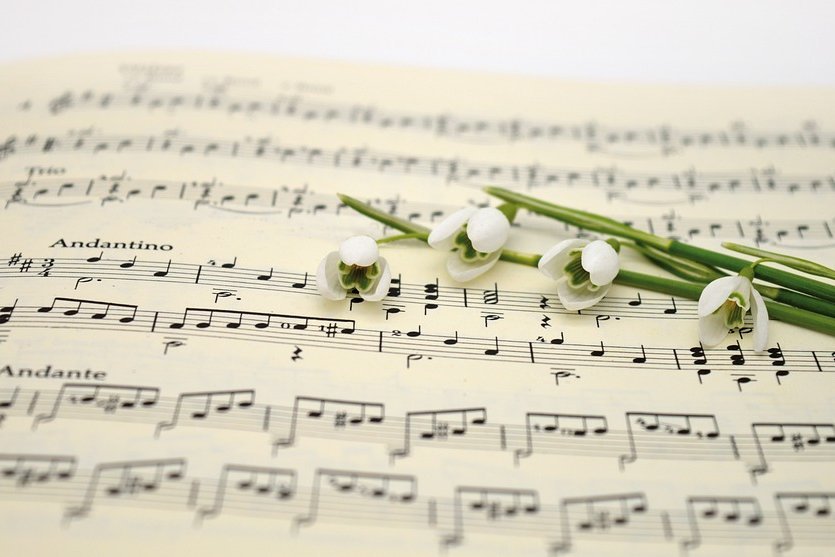Flötenkurs Ein Musiknotenblatt