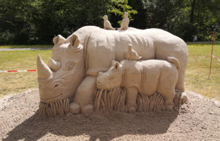 Vergängliche Kunst aus Sand 