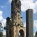 Kaiser-Wilhelm-Gedächtniskirche in Berlin Kirchturm und Himmel