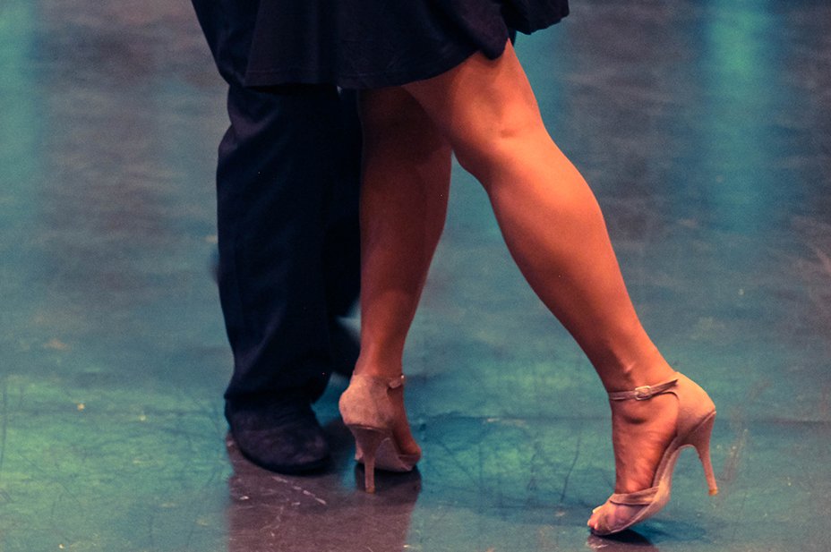 Tango Beine eines tanzenden Paares